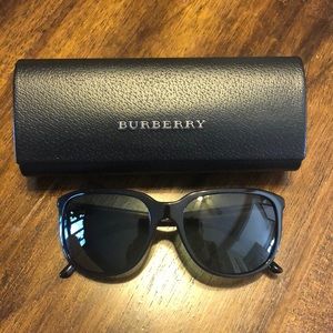 Authentic Black Burberry Sunglasses with Case